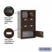 Salsbury Cell Phone Storage Locker - 4 Door High Unit (5 Inch Deep Compartments) - 6 A Doors and 1 B Door - Bronze - Recessed Mounted - Resettable Combination Locks  19045-07ZRC